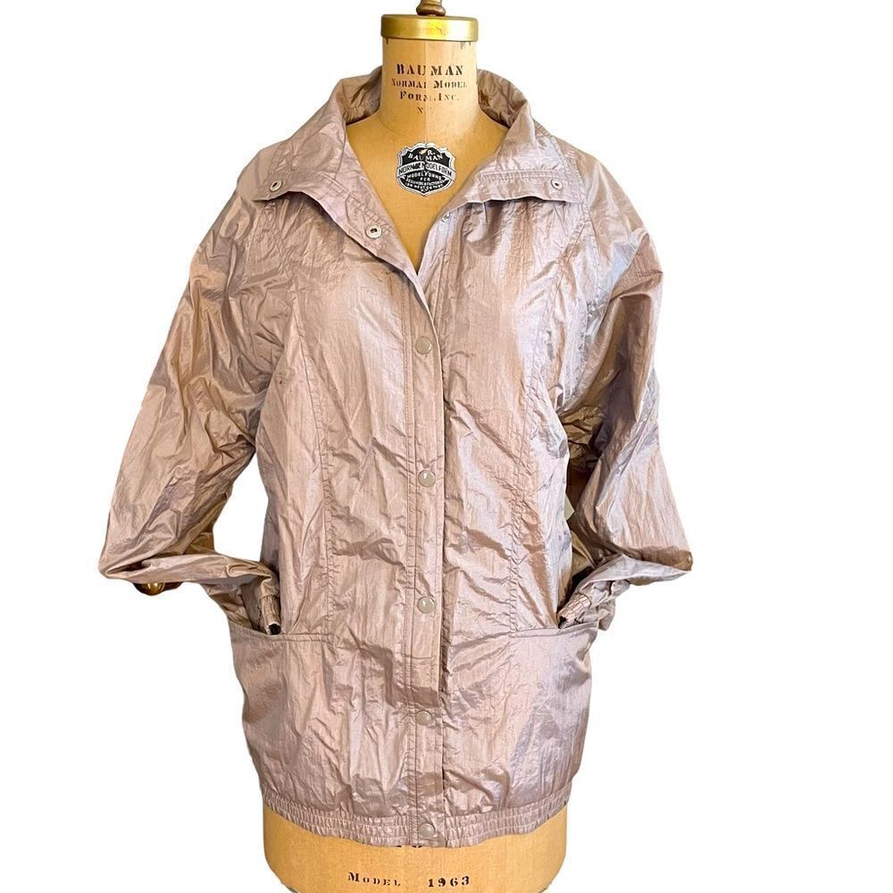 Vintage 80s Pinky Beige Tudor Court for Haband Oversized Shell Jacket